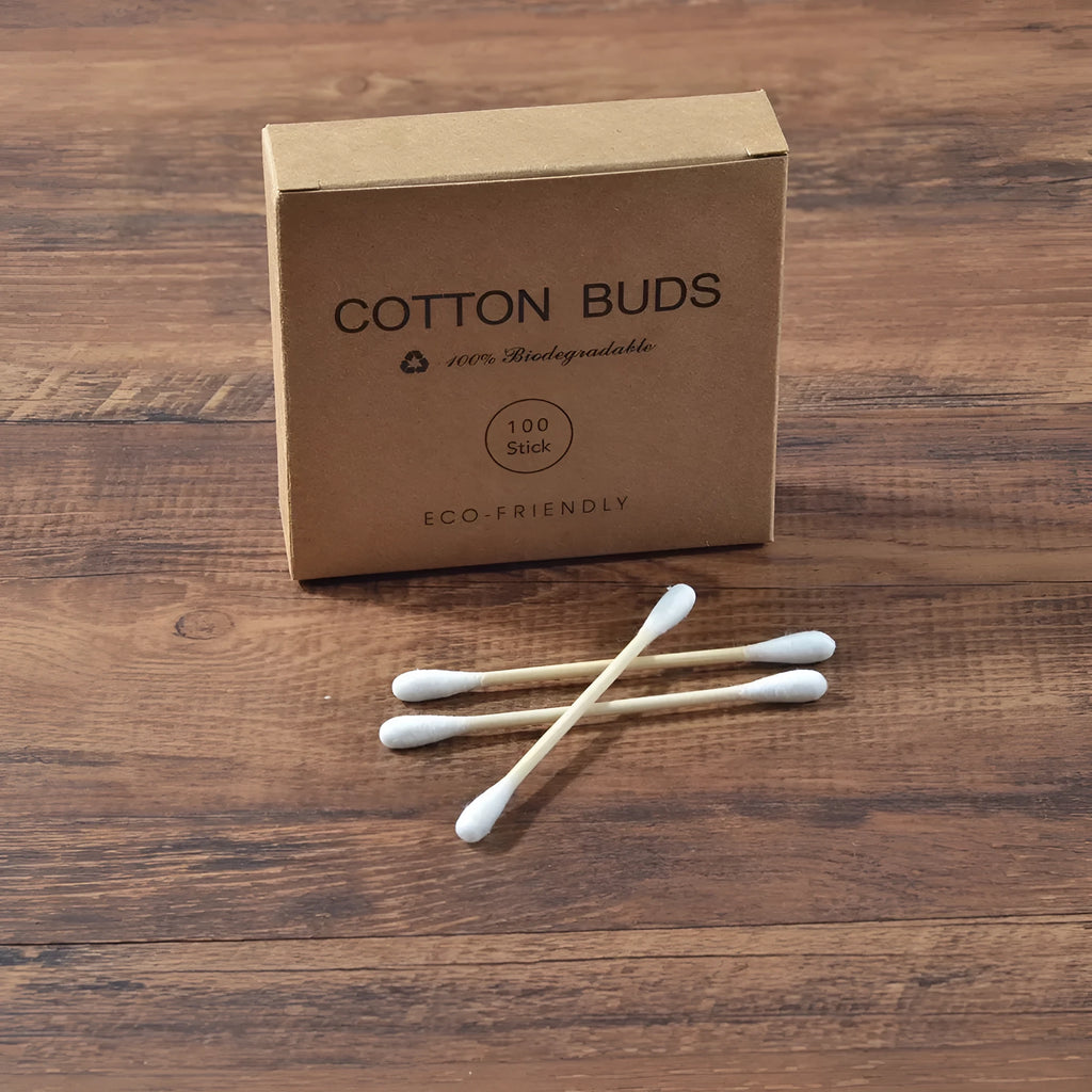Boxed cotton swabs 100 piece double-ended multicolour for personal care and cleaning
