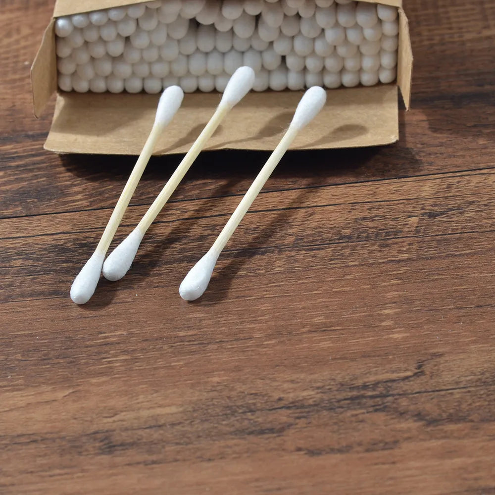 Boxed cotton swabs 100 piece double-ended multicolour for personal care and cleaning