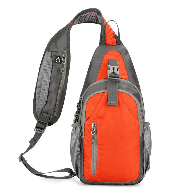 Nylon chest crossbody bag for sports outdoor casual use available in seven colours