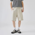Men's casual shorts in lyocell cotton blend fabric available in apricot, dark grey and black colours