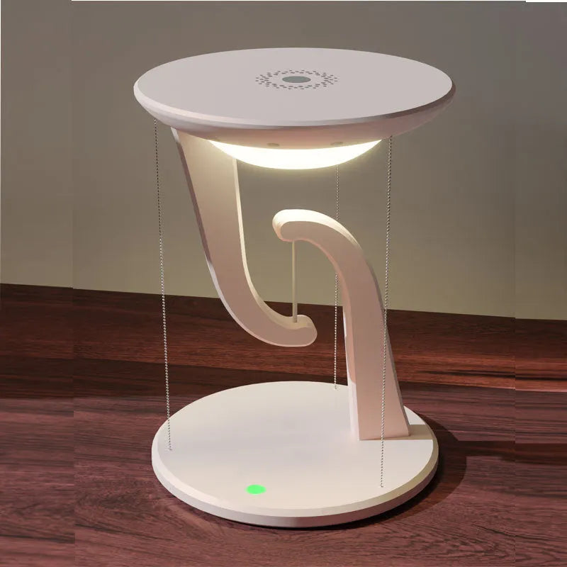 Creative smart wireless phone charger suspension lamp, white, 160x230mm, with USB power cable