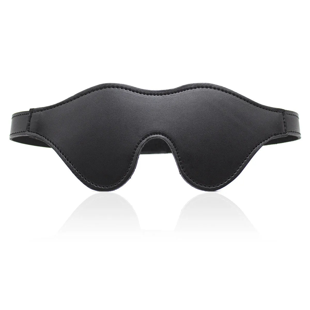 Women's three-dimensional leather eye mask with Velcro fastening and metal fittings in multiple colours