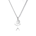 Stainless steel funny doodle smiley stick figure middle finger pendant necklace on link chain