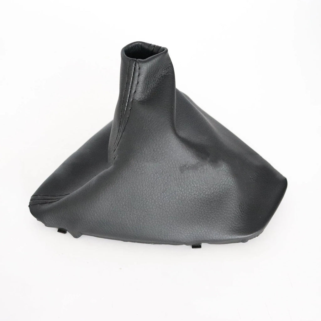 Black PU leather gear dust cover for BMW 3 Series gear lever.