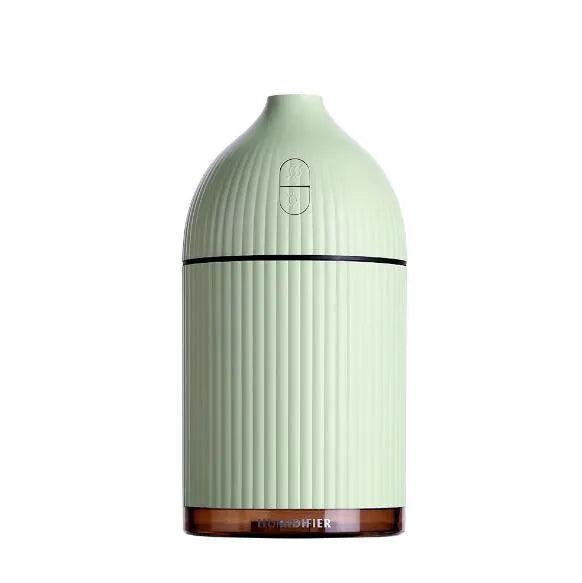 White USB-powered ultrasonic aromatherapy diffuser and humidifier with LED light, 300ml capacity