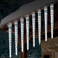 Solar LED ice cone meteor shower festoon lamp set with remote control for outdoor Christmas decoration