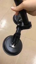 Black ABS off-road car sucker base with a round rubber suction cup for glass mounting.