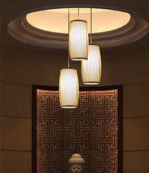 Small bamboo plait decoration lamp with E27 holder for hallway staircase lighting