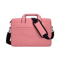 Matte Oxford cloth laptop shoulder bag with zipper closure and soft handle in horizontal square shape