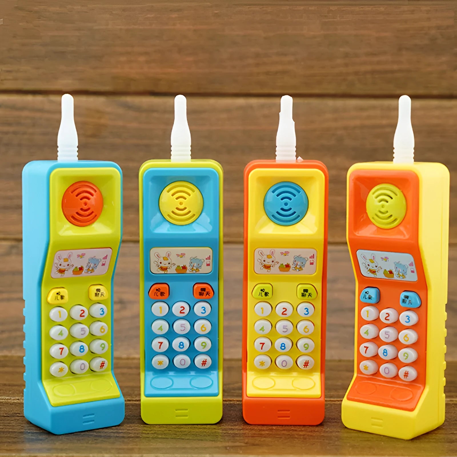 Colourful cartoon animal electric toy for children with sound and light features.