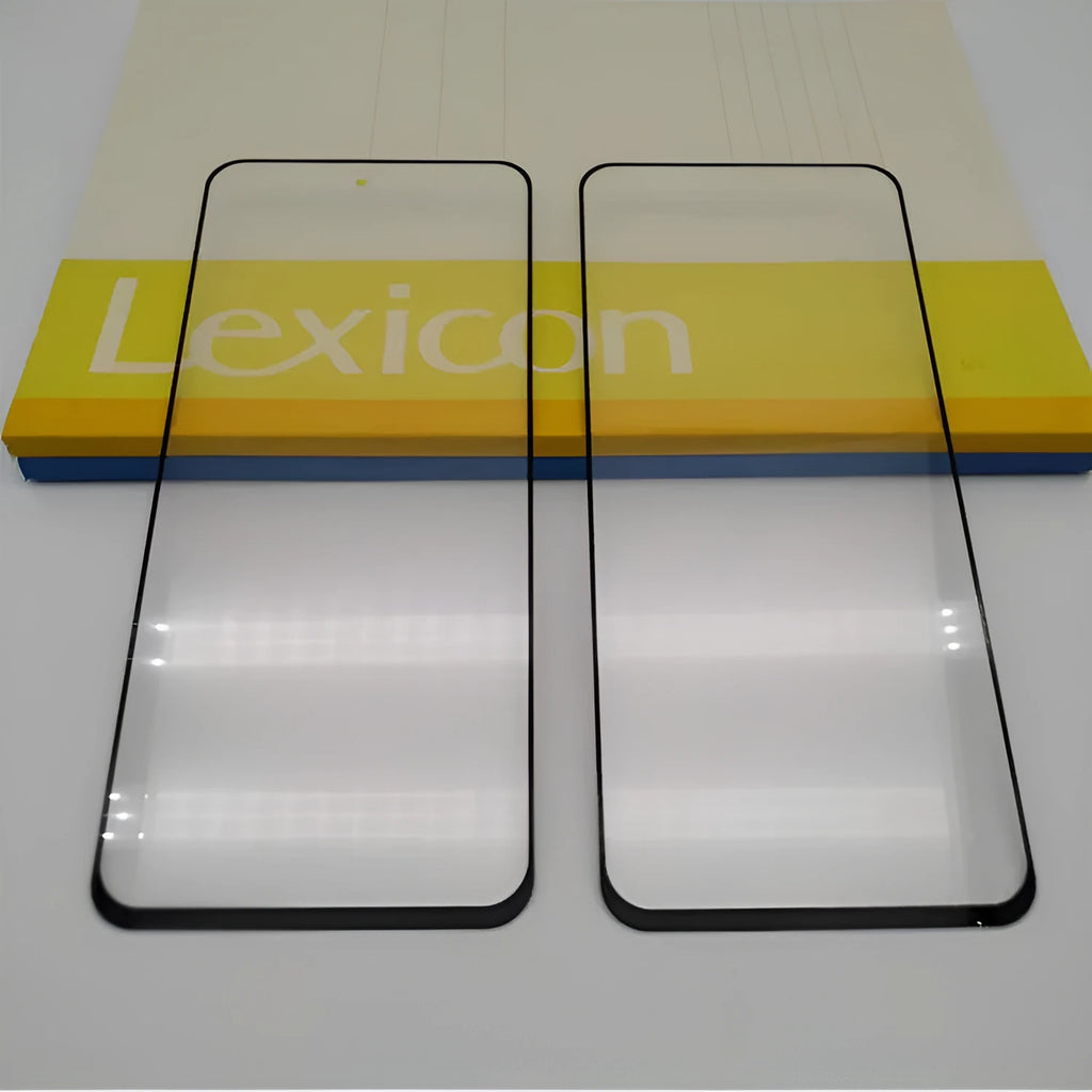Tempered glass screen protector with silkscreen edge for Realme 8 and Realme 8 Pro in black