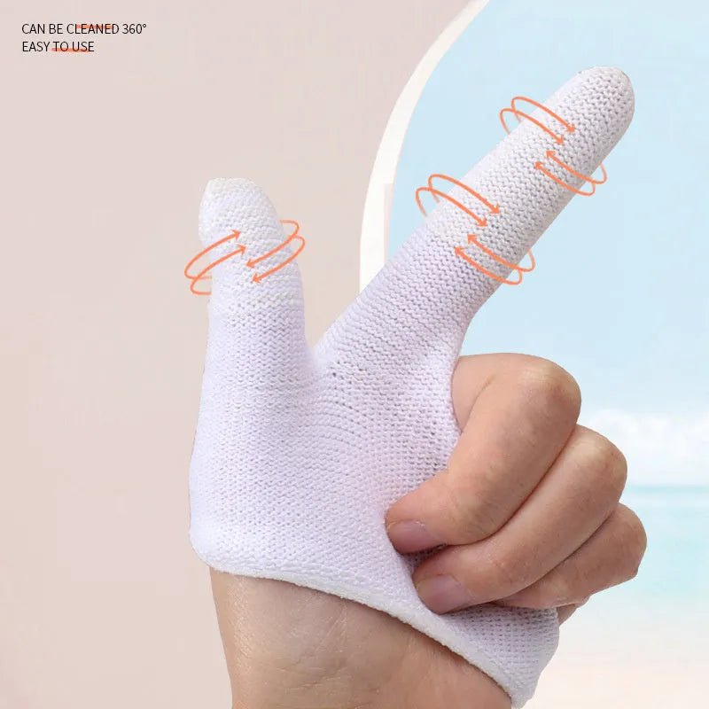 Silicone pet finger toothbrush cover for cleaning dog and cat teeth, with bumps for gentle brushing
