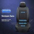 Ventilation car cushion with fan in black, 8 fan configuration, 12V