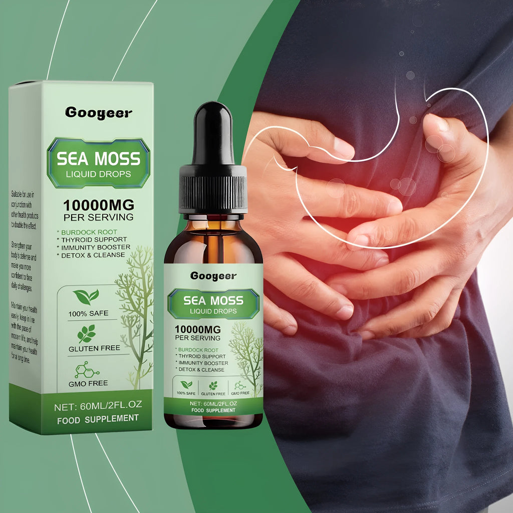 Sea moss liquid drops 60ml body treatment bottle with traditional Chinese medicine extract