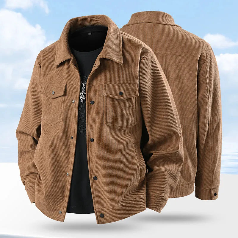 Men's slim fit vinylon coat with American ruffle detailing in black colour
