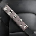 Cartoon sausage dog design artificial leather car seat belt shoulder pad cover.
