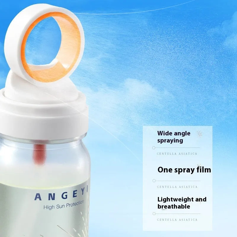 Military training SPF50 crystal sunscreen spray bottle 90ml with spray mechanism
