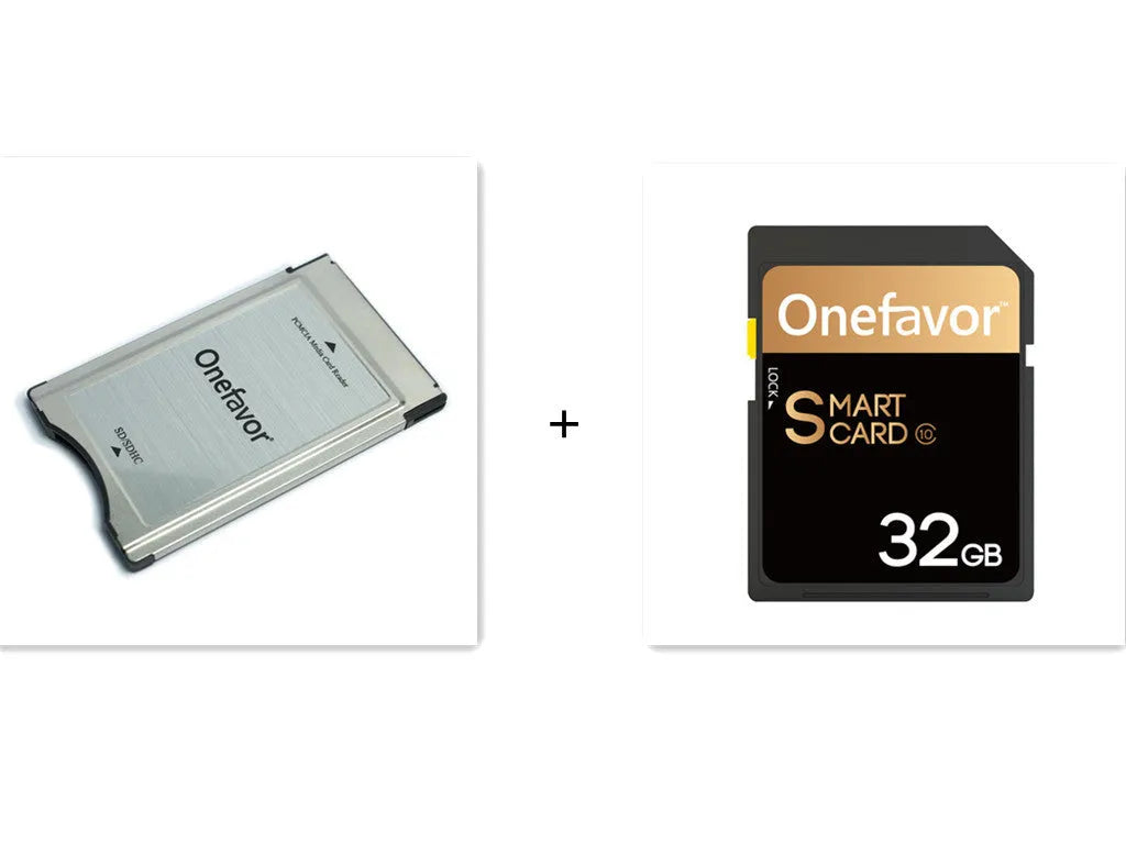Stainless steel SD to PCMCIA adapter card with 32GB memory for Mercedes-Benz cars.