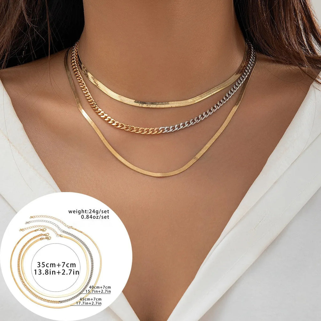 Alloy heart pendant necklace on metal snake bone chain with electroplated finish