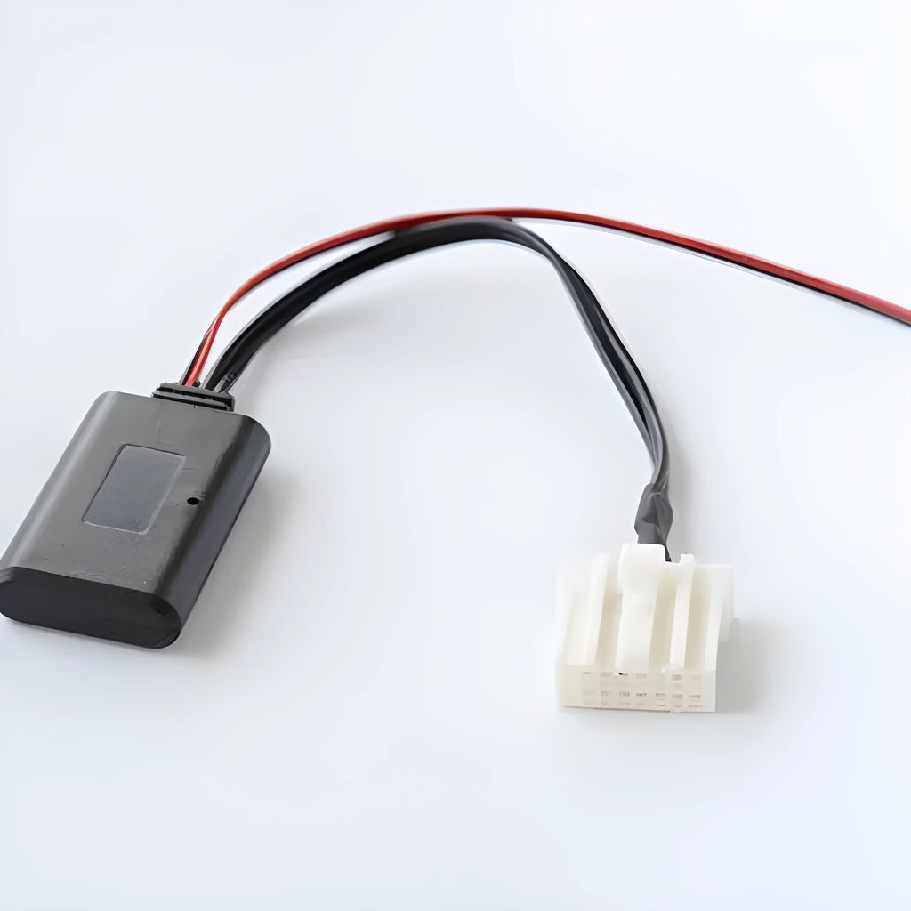 Black JieRui Bluetooth 5.0 audio adapter cable for Mazda 3, Mazda 6, and other compatible 2006+ models.