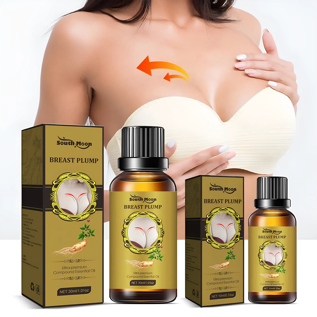 Breast massage oil 30ml bottle with 10ml option for personal care massage use