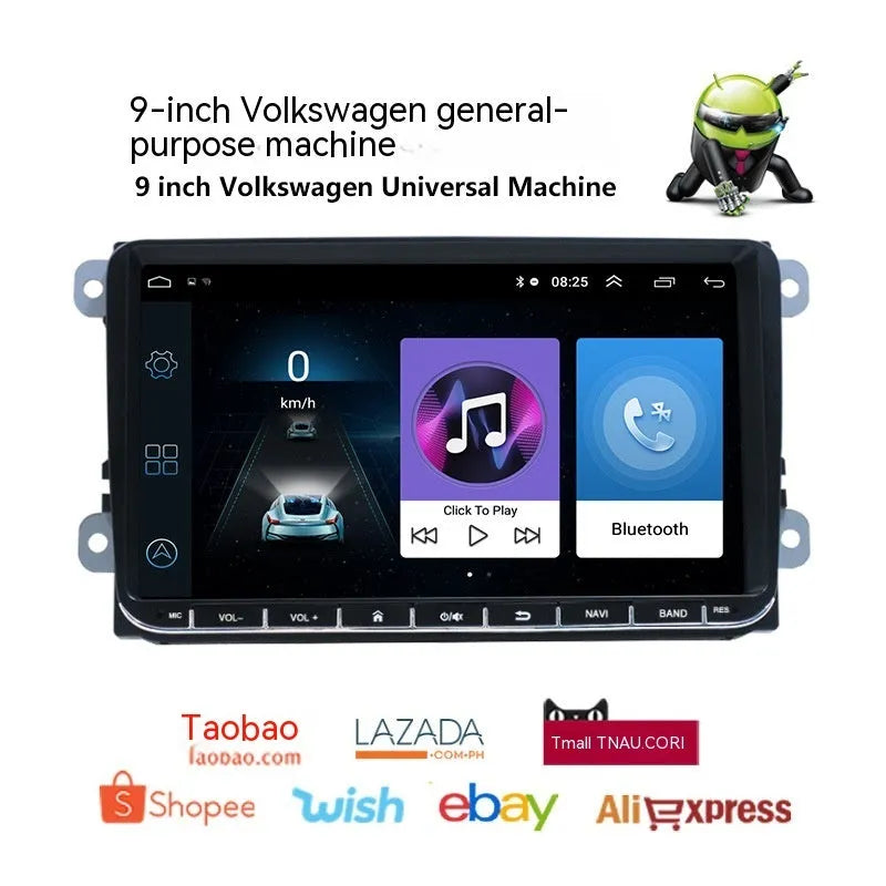 7-inch touchscreen car stereo head unit with Apple CarPlay display on screen