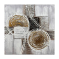 Modern abstract landscape oil painting handmade thick texture brown black square canvas for living room sofa back mural