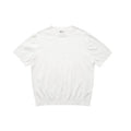 Fanio solid colour short-sleeve T-shirt in black velvet fabric on a hanger.
