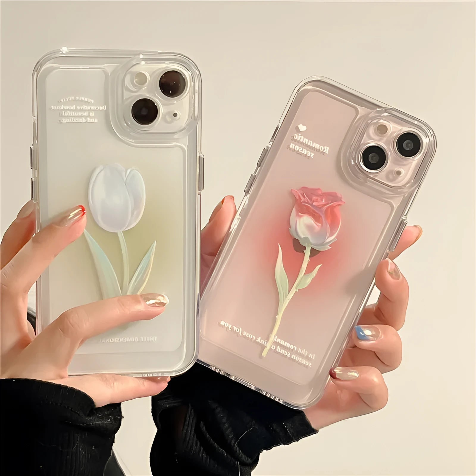 Gradient coloured all-inclusive TPU phone case for Apple iPhone models, showing shockproof design.