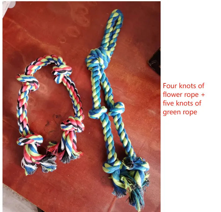 Heavy-duty cotton rope knot dog toy 77cm for large breeds dental chew tug of war play