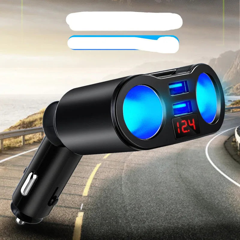 Car Bluetooth FM transmitter MP3 player with cigarette lighter plug for wireless music and hands-free calling
