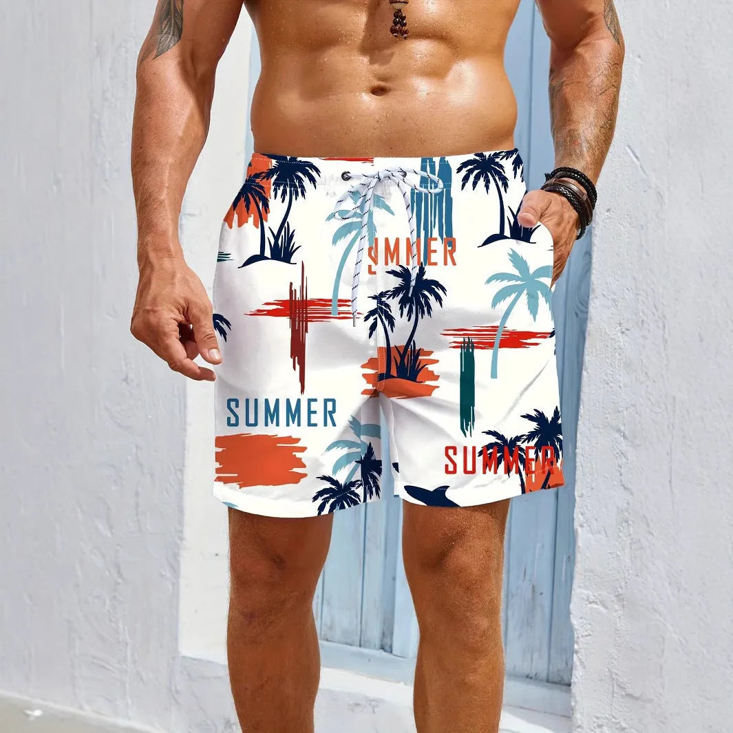 Micro-elastic quick-drying swimming trunks in various colours with size options