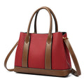 Women's contrast colour PU shoulder crossbody bag with zip coin pocket and phone compartment