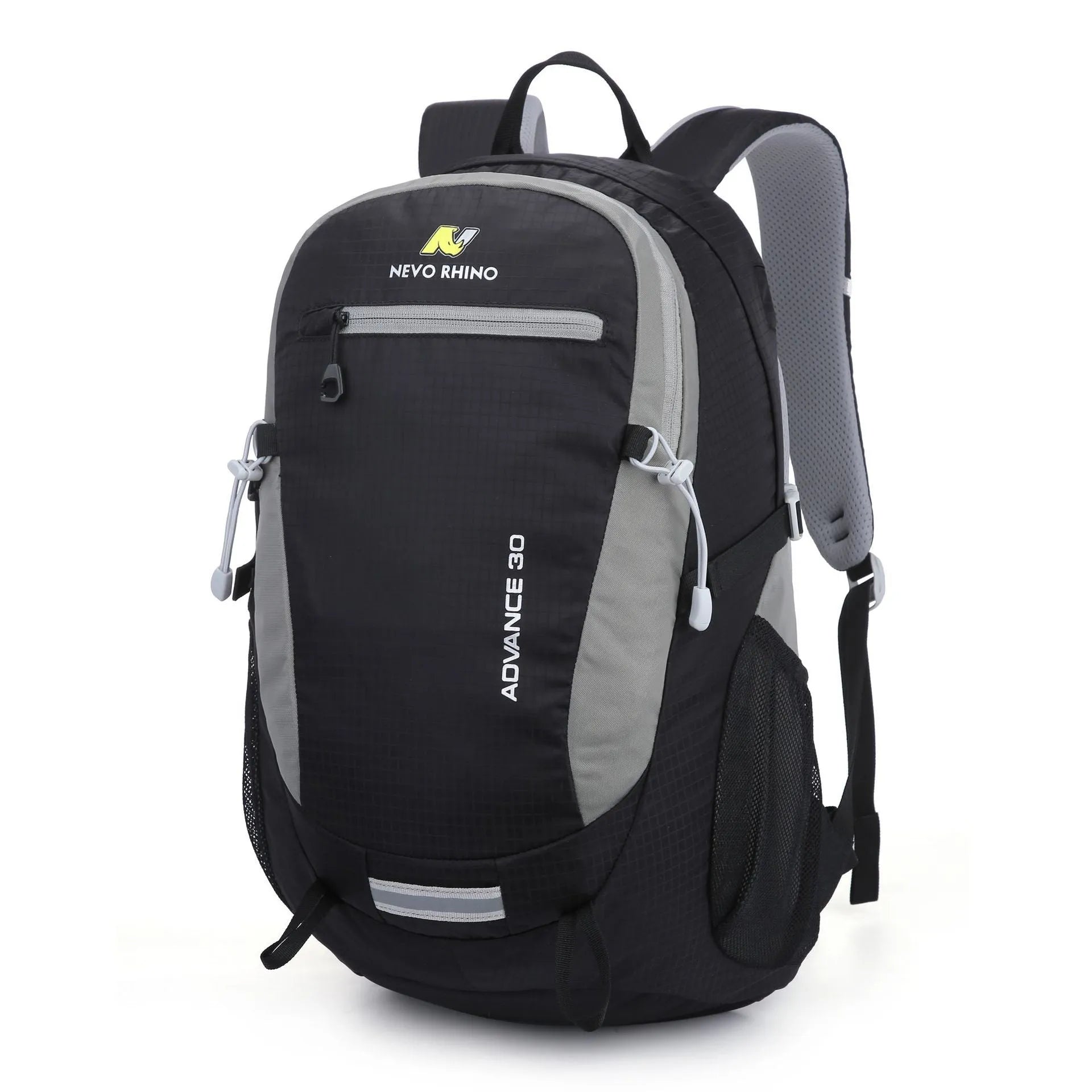 30L solid-colour waterproof nylon backpack with airpillow straps for outdoor sports.