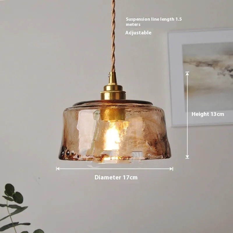 Nordic retro brass and glass chandelier with B bar design for restaurant ceiling lighting
