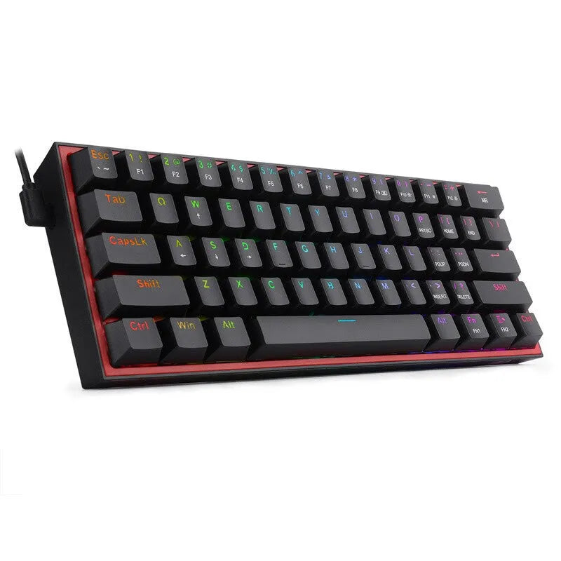 White pink mechanical keyboard with RGB backlighting and multimedia function keys