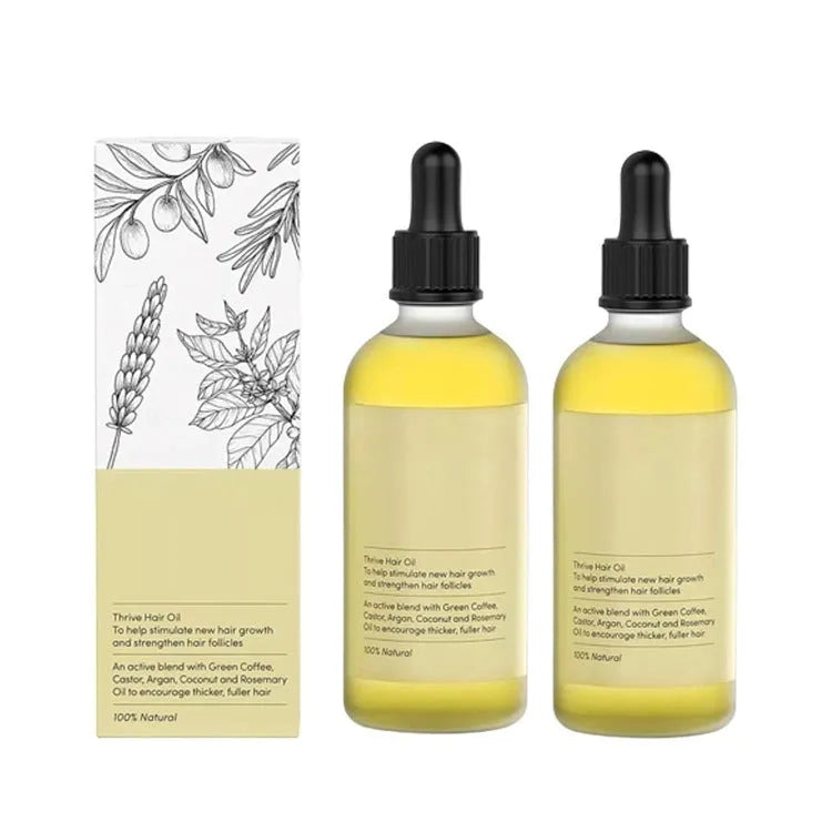 Yellow rosemary essential hair oil bottle 60ml for damaged hair treatment