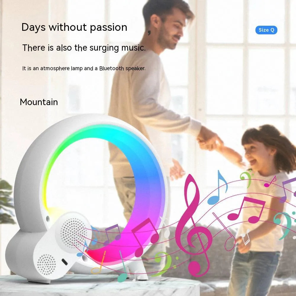 Creative Q Light analog sunrise digital alarm clock with Bluetooth audio and RGBCW atmosphere light in black