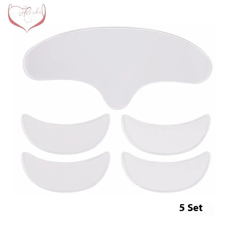 Anti-wrinkle pad invisible transparent silica gel patch in neck sticker shape on skin