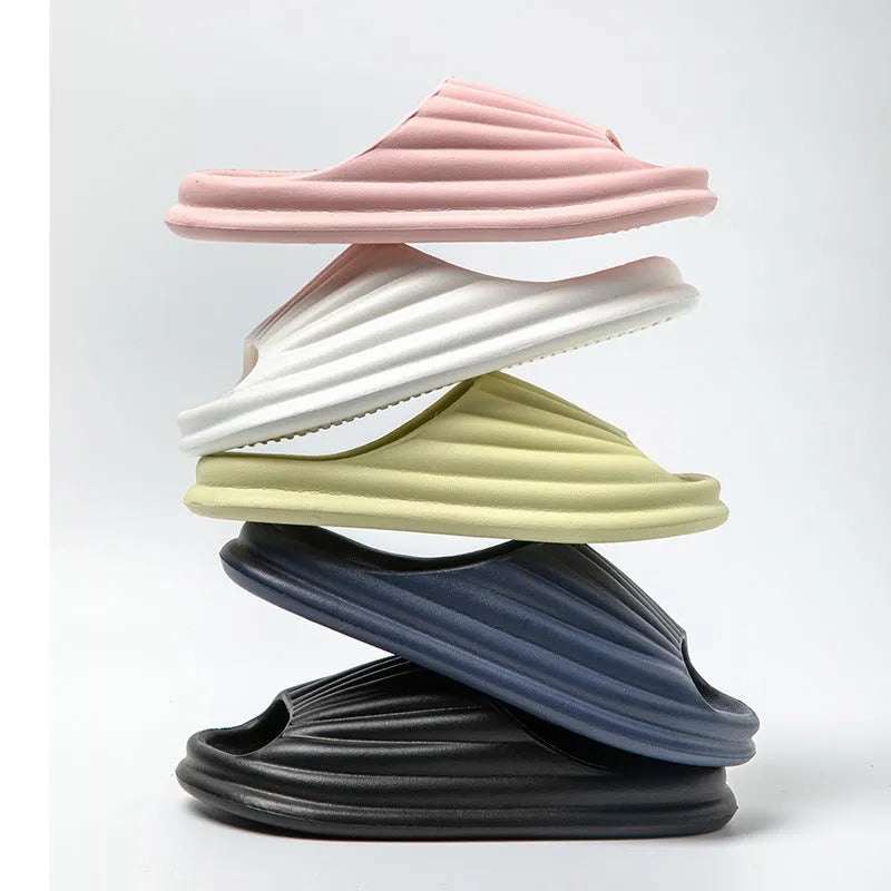 EVA peep-toe home slippers for women and men, breathable waterproof non-slip, available in multiple colours
