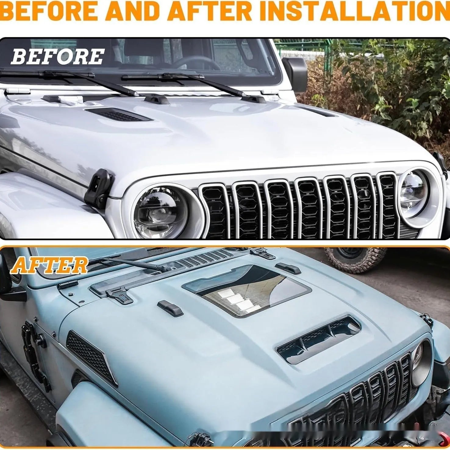 Steel engine cover for 2018-2025 Jeep Wrangler black finish