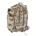 Double pull head camouflage outdoor backpack for men in PU material with multiple camo pattern options