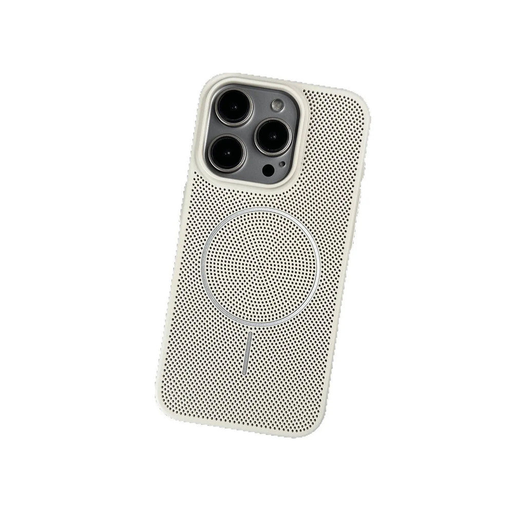 Thin ring magnetic phone case for iPhone showing shockproof protection and heat dissipation design in multiple colour options