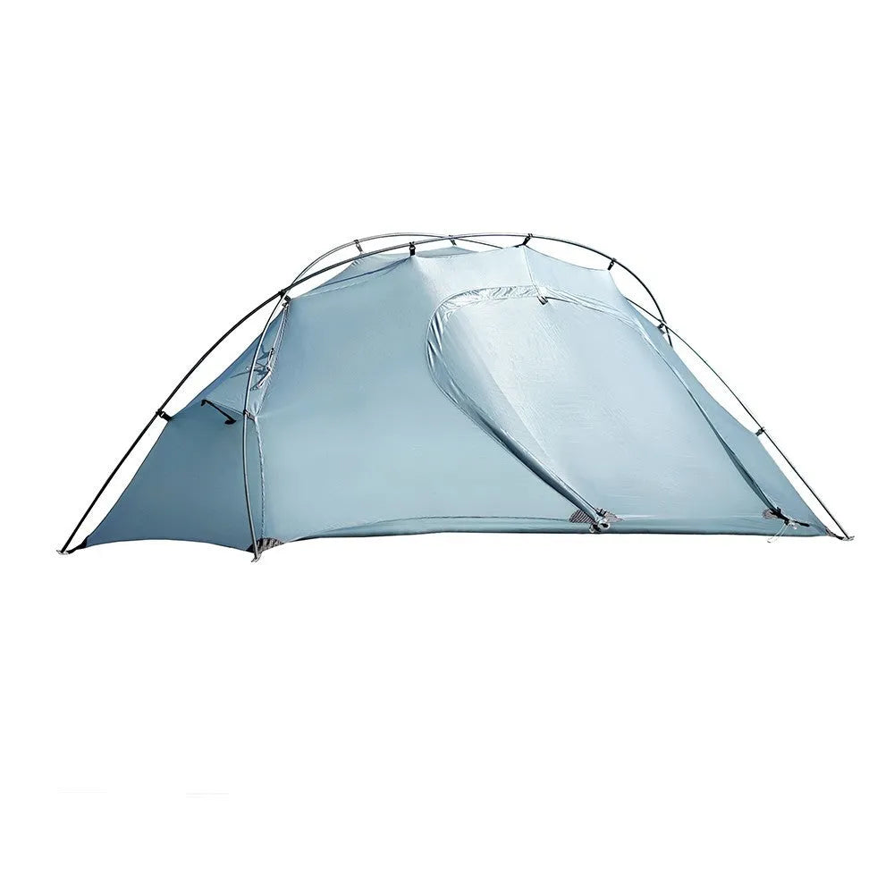 Outdoor thickened light luxury single person tent with carbon fibre frame and double-layer design in picture colour