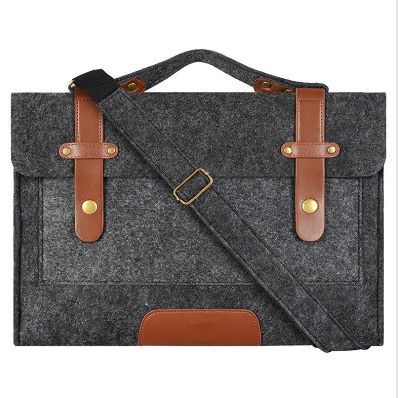 Simple felt laptop protective cover in dark grey for 13 inch computer