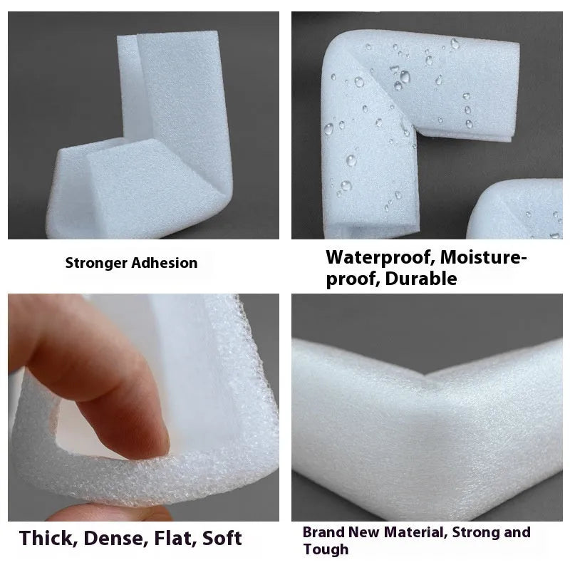 Pearl cotton corner protector strip with 10mm slot for furniture edge safety