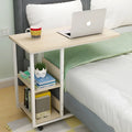 Portable bedside table laptop desk in 60cm niameine walnut finish, modern simple style