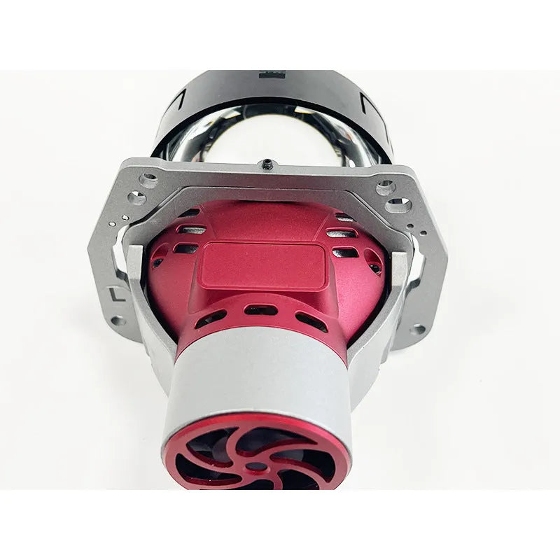 Intelligent follow up steering headlights with aviation aluminium housing and three inch glass lenses