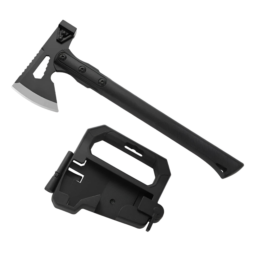 Outdoor multi-functional camping axe with stainless steel head and ABS plastic handle