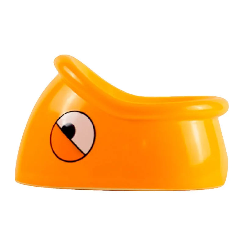 Orange ceramic overturning-proof pet bowl with fish head goldfish mouth design, 196x121x149mm